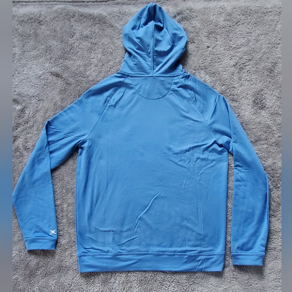 *NWT* Kenneth Cole Men's Golf Hoodie Shape Retention Stretch Light Blue, Small - Picture 3 of 12